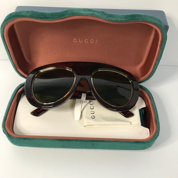 💯 New Original GUCCIAcetate Oversize Sunglasses GG1152S Tortoise - Picture 8 of 17